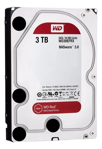 [00001615] WD RED 3TB 5400RPM INTELLIPOWER SATA-6GBPS 64MB